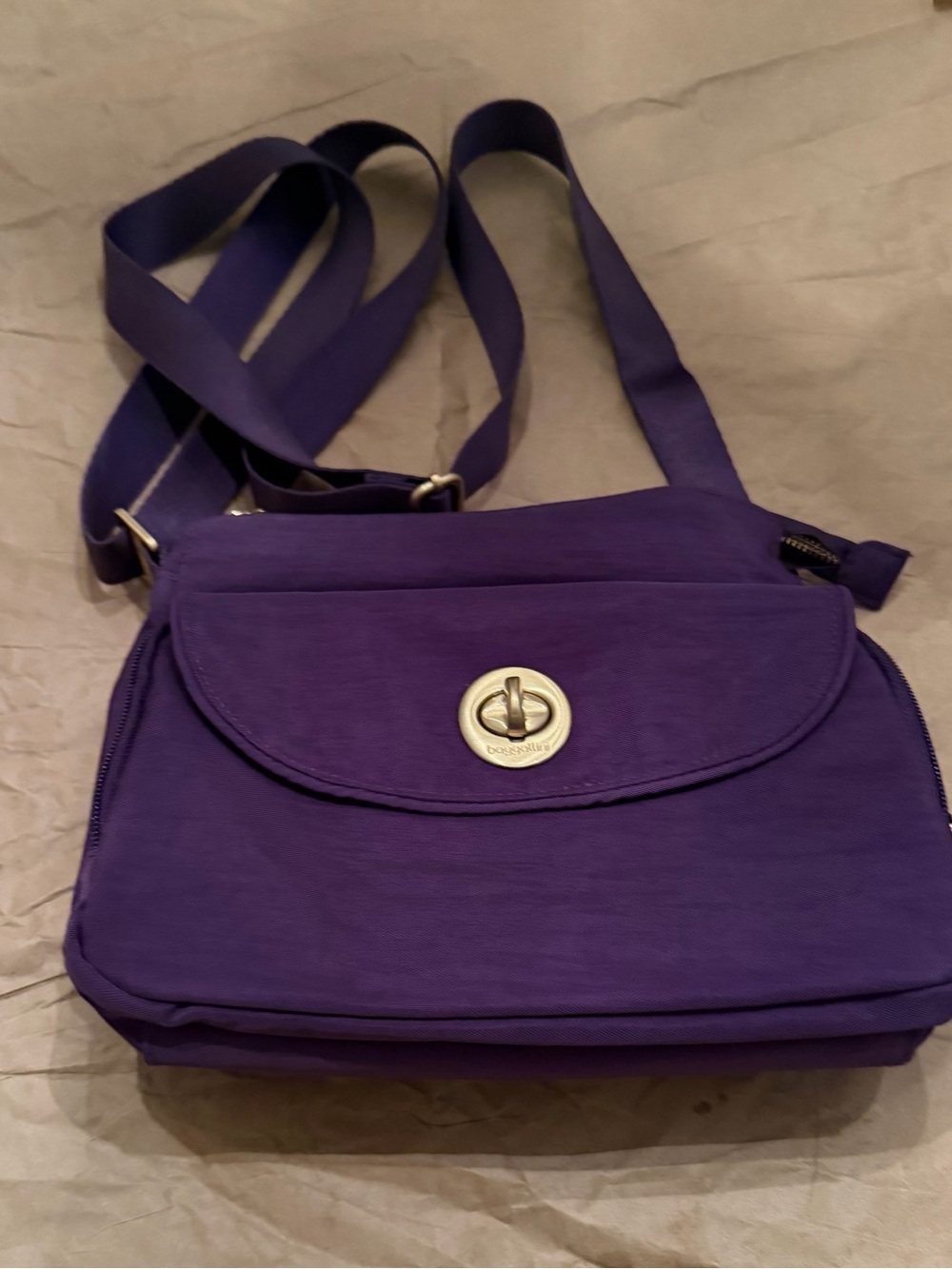 Baggallini Purple Crossbody Bag with Turn-Lock Pocket